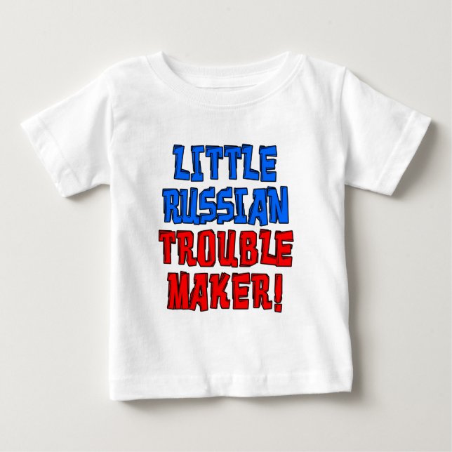 Little Russian Trouble Maker Tee Shirt (Framsida)