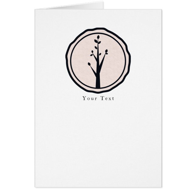 Little Rustic Träd Nature Bröllop Anpassningsbar T OBS Kort (Framsidan)