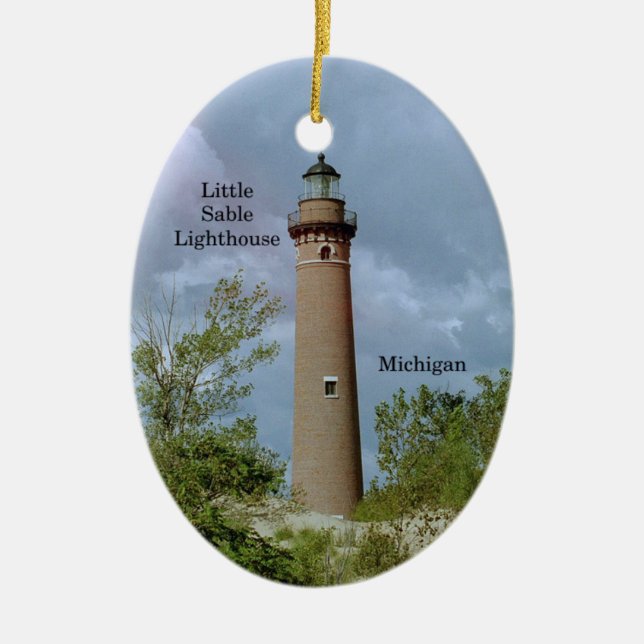 Little Sable Lighthouse oval ornament (Framsidan)
