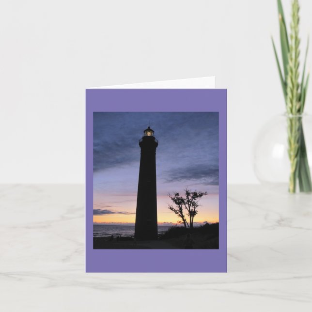 Little Sable Point Lighthouse Blank Vikkarte Tack Kort (Framsida)