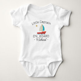 Little Sailboat Captain Custom Pregnancy Reveal T Shirt