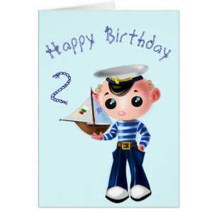 Little Sailor Barns födelsedag Card Hälsningskort