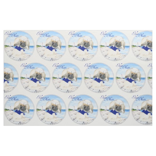 Little Sailor Pekingese Tyg (Fat Quarter)