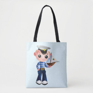 Little Sailor Tote Bag - Anpassade Tygkasse