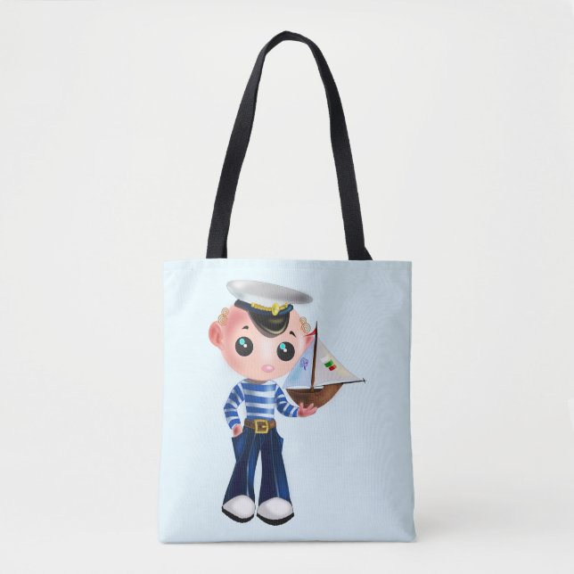 Little Sailor Tote Bag - Anpassade Tygkasse (Framsida)
