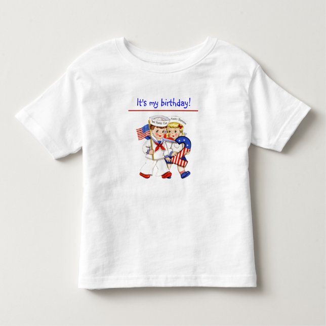 Little Sailor Twillingars 2-födelsedagskjorta T-shirt (Framsida)