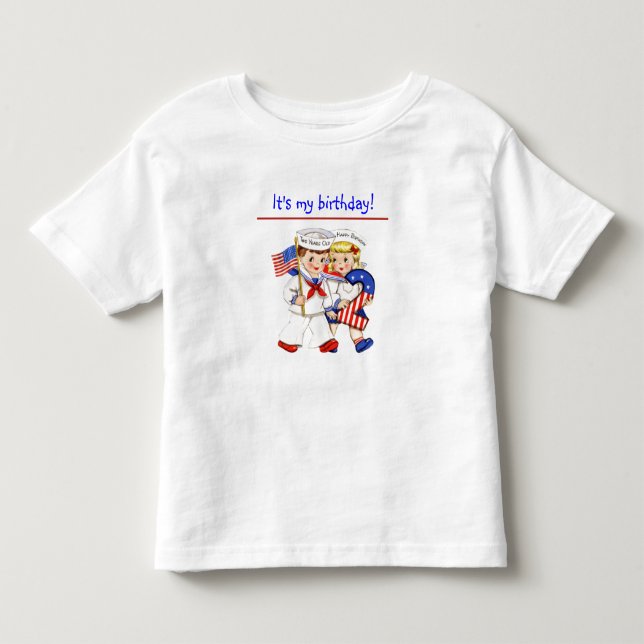 Little Sailor Twillingars 2-födelsedagskjorta Tröja (Framsida)