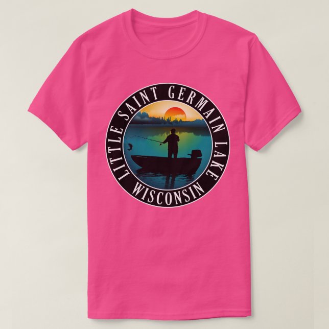 Little Saint Germain Sjö Wisconsin Fishing T Shirt (Design framsida)