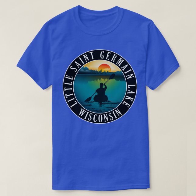 Little Saint Germain Sjö Wisconsin Kayaking T Shirt (Design framsida)