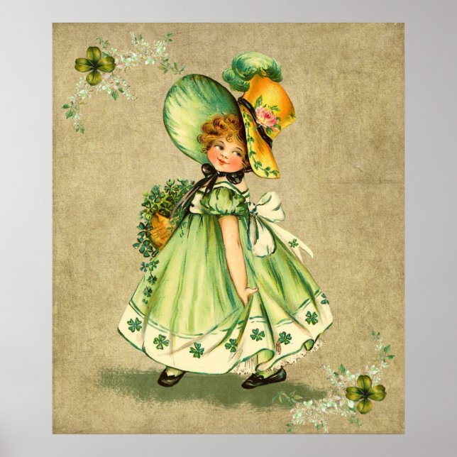 Little Saint Patty's Day Girl- Print Poster (Framsidan)