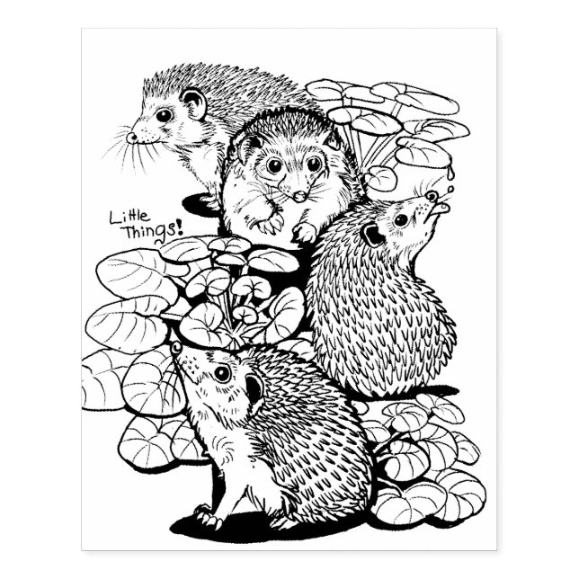 Little Sak Hedgehogs Stämpel (Tryck)