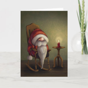 Little Santa i hans gungstol Helgkort