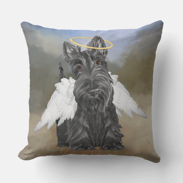 Little Scottie Angel Kudde (Framsida)