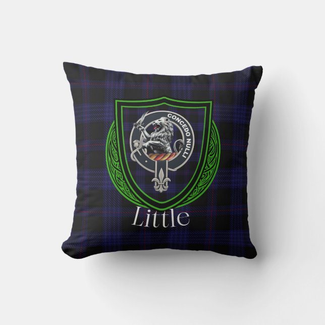 Little Scottish Clan Tartan & Crest Kudde (Framsida)