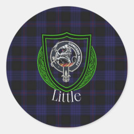 Little Scottish Clan Tartan & Crest Runt Klistermärke