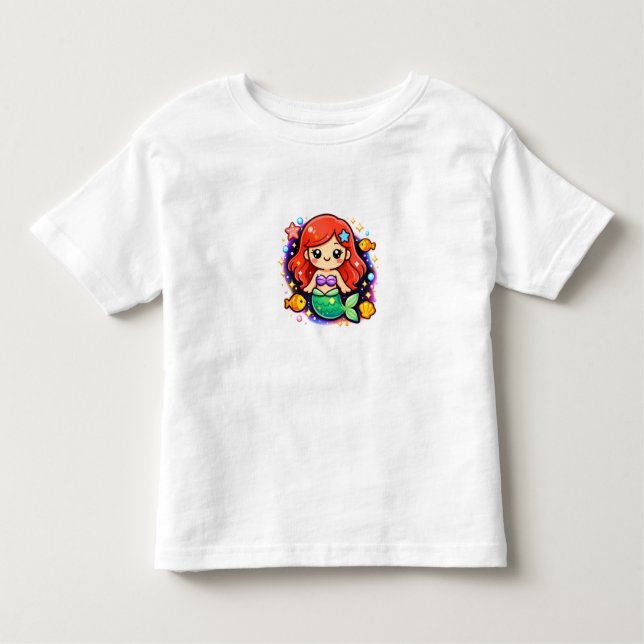 Little Sea Dreamer Mermaid – Cute Toddler Girl T-S T Shirt (Framsida)