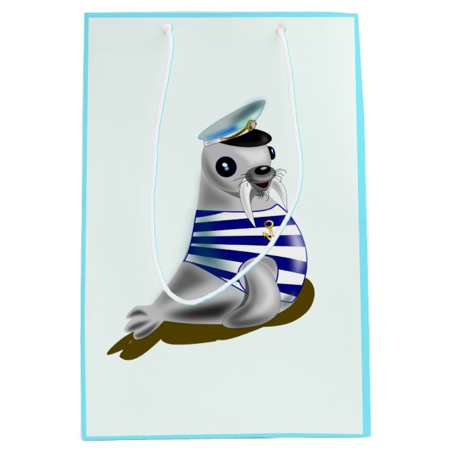 Little Seal Sailor Funny Gift Bag (Framsidan)