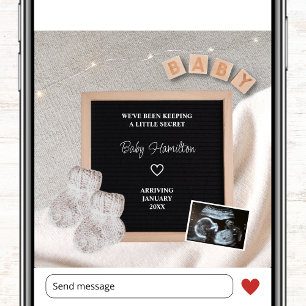 Little Secret Ultrasound Photo Winter Gravid Meddelande