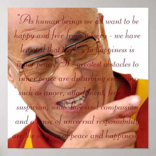 Little Seeds Art HH Dalai Lama Quote2 Poster (Framsidan)