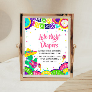 Little Senorita Fiesta Baby Shower Raffle Poster