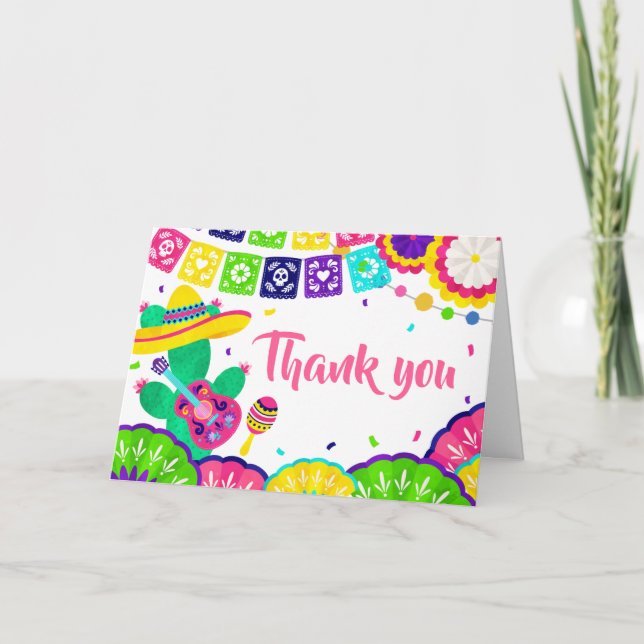 Little Senorita Fiesta Baby Shower Tack Kort (Framsida)