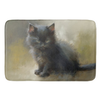 Little Shadow Black Kitten Badrumsmatta