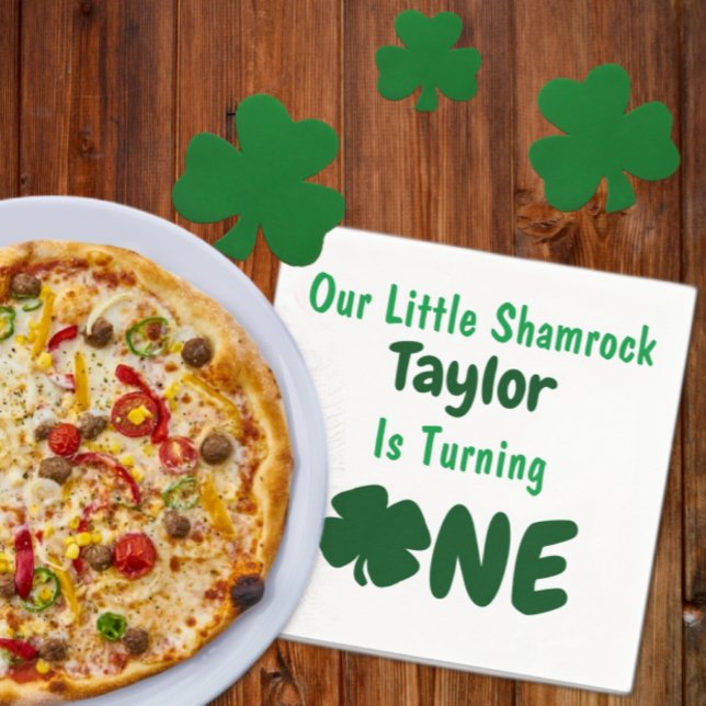 Little Shamrock 1st Birthday Pappersservett (Skapare uppladdad)