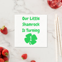 Little Shamrock 1st Birthday Pappersservett