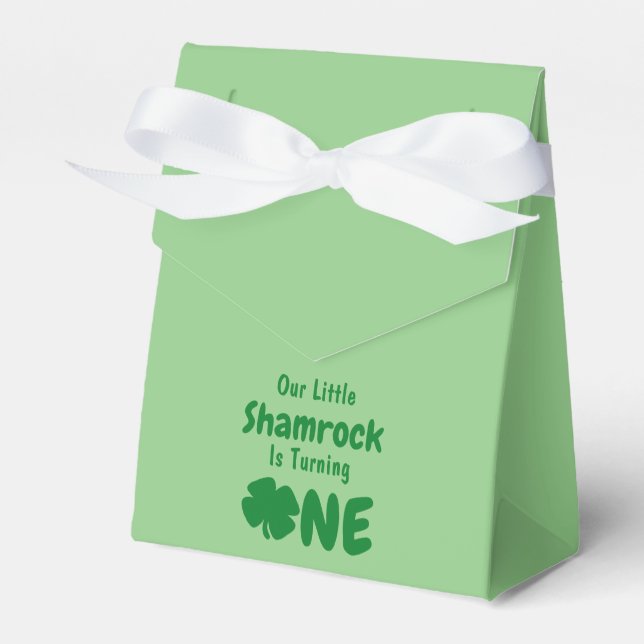 Little Shamrock 1st Birthday Presentaskar (Framsidan Sidan)