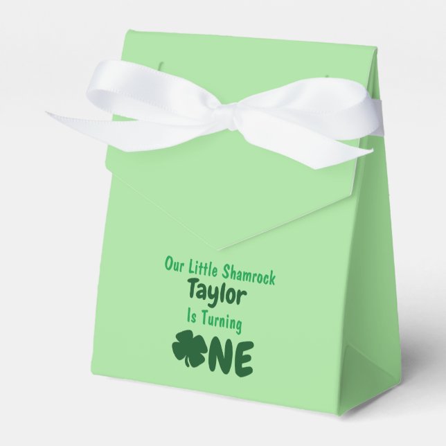 Little Shamrock 1st Birthday Presentaskar (Framsidan Sidan)