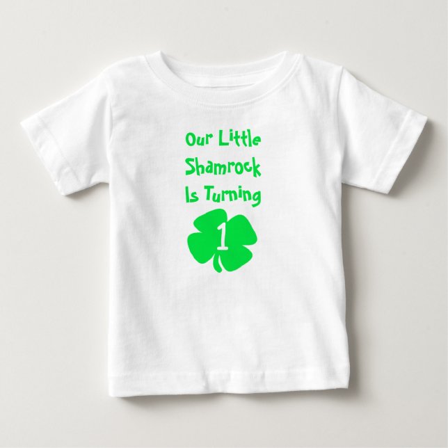 Little Shamrock 1st Birthday T Shirt (Framsida)