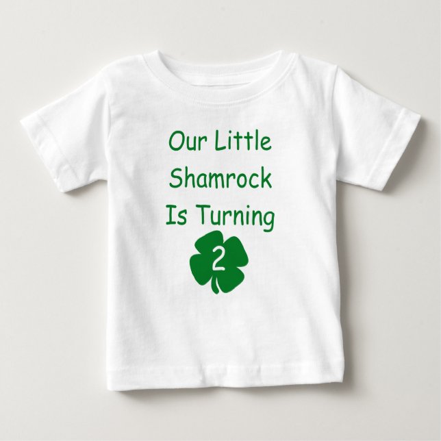 Little Shamrock 1st Birthday T Shirt (Framsida)