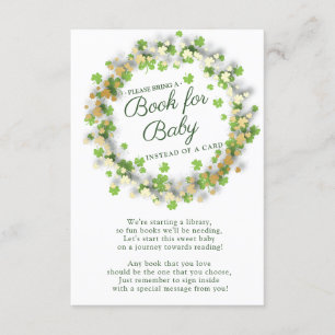 Little Shamrock Baby Shower Bok för Baby Card Tilläggskort