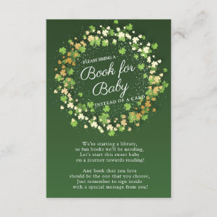 Little Shamrock Baby Shower Bok för Baby Card Tilläggskort