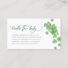 Little Shamrock Baby Shower Bokar för Baby Card Visitkort