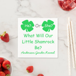 Little Shamrock Gender Reveal Pappersservett