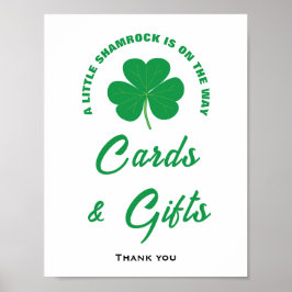 Little Shamrock Roligt Baby Shower Cards & Gifts S Poster