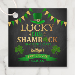 Little Shamrock St. Patrick Day Baby Shower Gåvor Etiketter