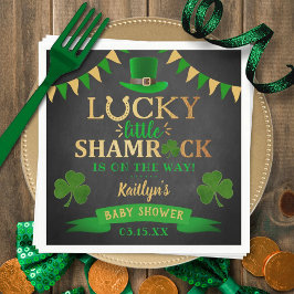 Little Shamrock St. Patrick Day Baby Shower Pappersservett