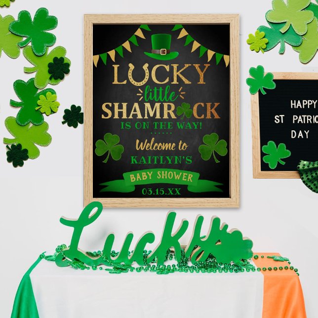 Little Shamrock St. Patrick Day Baby Shower Poster (Skapare uppladdad)