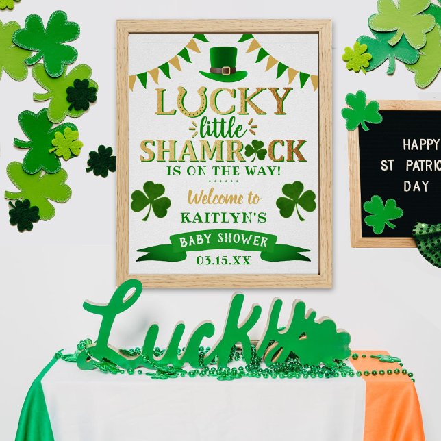 Little Shamrock St. Patrick Day Baby Shower Poster (Skapare uppladdad)