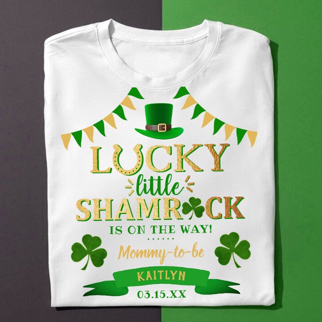 Little Shamrock St. Patrick Day Baby Shower T Shirt (Skapare uppladdad)