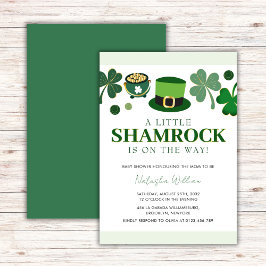 Little Shamrock St patrick's day Baby Shower Inbjudningar
