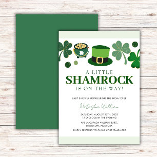 Little Shamrock St patrick's day Baby Shower Inbjudningar