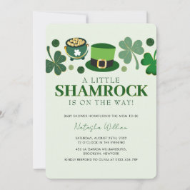 Little Shamrock St patrick's day Baby Shower Invi Inbjudningar