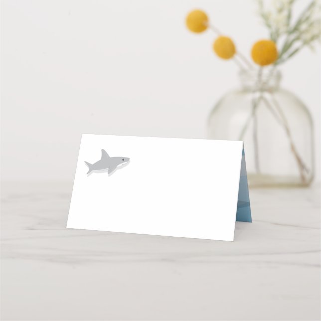 Little Shark First Birthday | Placera kort (Framsida)