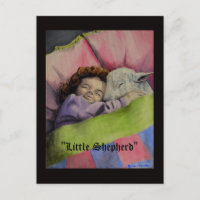 "Little Shepherd" Lamb från Gud med flicksömn