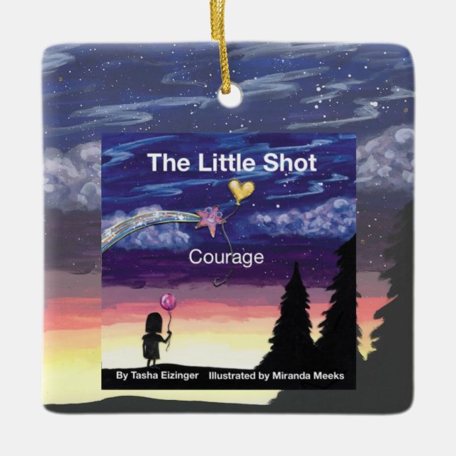 Little Shot Courage Book Cover Ceramic Ornament (Framsida)