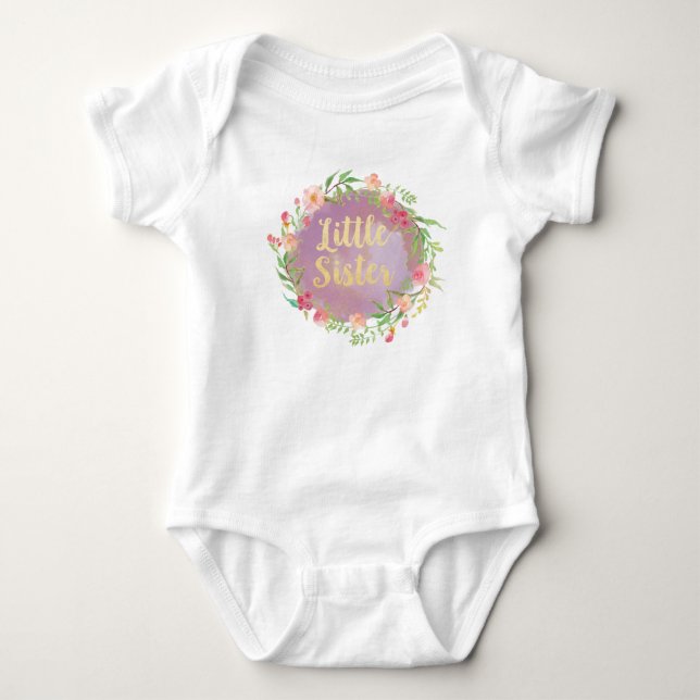 Little Sister Announcement Blouse Tee Shirt (Framsida)