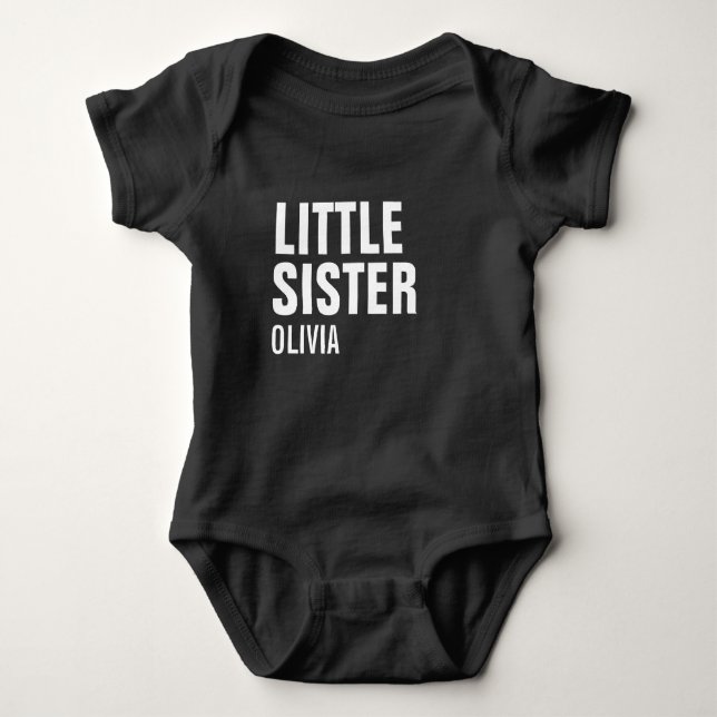 Little Sister Anpassningsbar Baby Bodykostym T-shirt (Framsida)